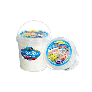 حلوى قطنية غزل البنات بنكهة الفانيليا، عبوة دلو، 300 غرام حلوى قطنية غزل البنات بنكهة الفانيليا، عبوة دلو، 300 غرام